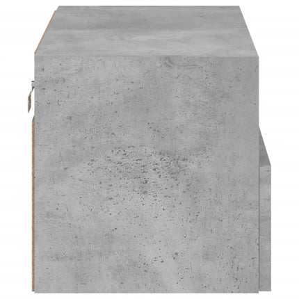 Väggmonterad tv-bänk betonggrå 60x30x30 cm konstruerat trä