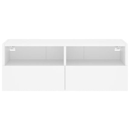 Väggmonterad tv-bänk vit 80x30x30 cm konstruerat trä