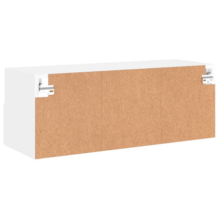 Väggmonterad tv-bänk vit 80x30x30 cm konstruerat trä