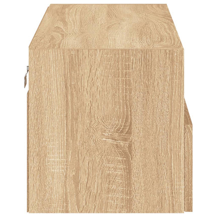 Väggmonterad tv-bänk sonoma-ek 80x30x30 cm konstruerat trä