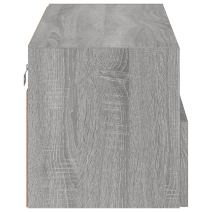 Väggmonterad tv-bänk grå sonoma 80x30x30 cm konstruerat trä