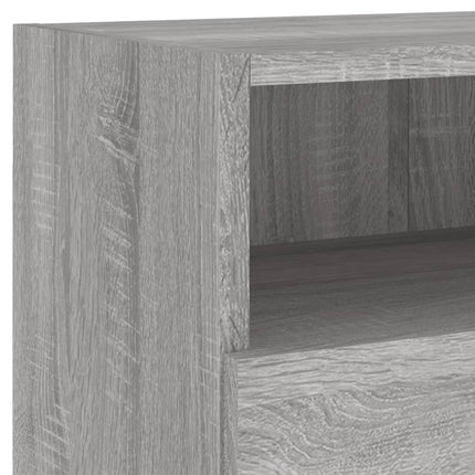 Väggmonterad tv-bänk 2 st grå sonoma 80x30x30cm konstruerat trä