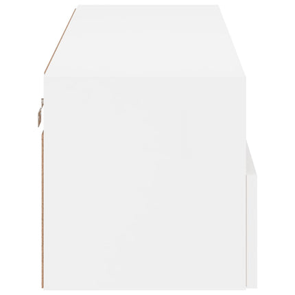 Väggmonterad tv-bänk vit 100x30x30 cm konstruerat trä