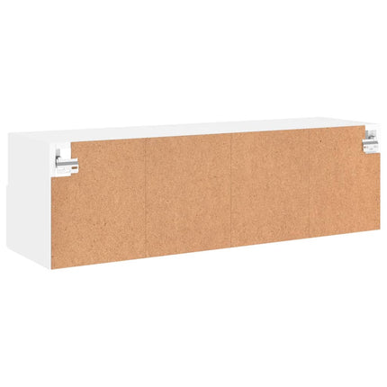 Väggmonterad tv-bänk vit 100x30x30 cm konstruerat trä