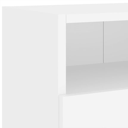 Väggmonterad tv-bänk vit 100x30x30 cm konstruerat trä