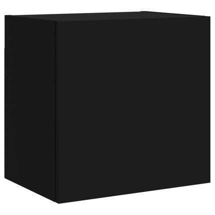 Väggmonterad tv-skåp 2 st svart 40,5x30x40 cm konstruerat trä