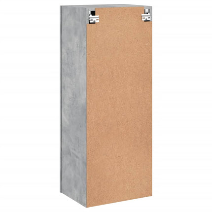 Väggmonterad tv-bänk betonggrå 40,5x30x102 cm konstruerat trä