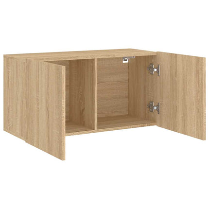 Väggmonterad tv-bänk sonoma-ek 80x30x41 cm