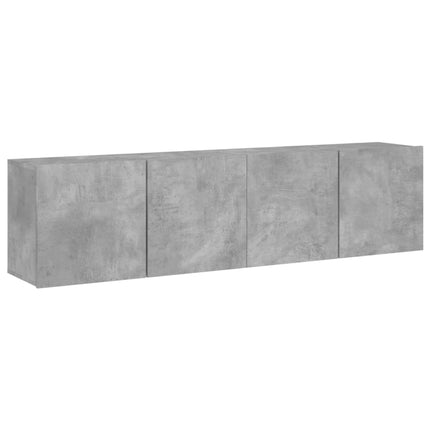 Väggmonterad tv-bänk 2 st betonggrå 80x30x41 cm