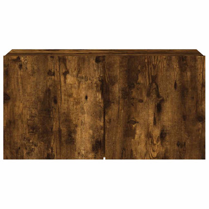 Väggmonterad tv-bänk rökfärgad ek 80x30x41 cm