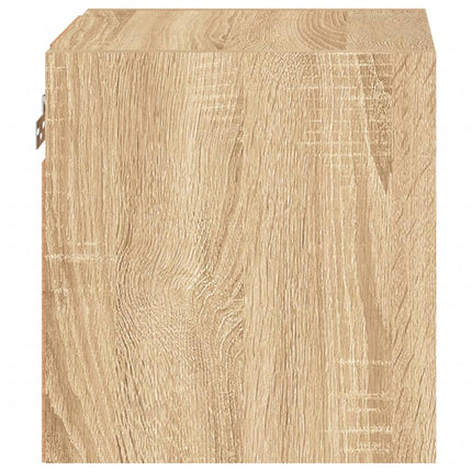 Väggmonterade tv-bänkar LED 2 st sonoma-ek 30x28,5x30 cm