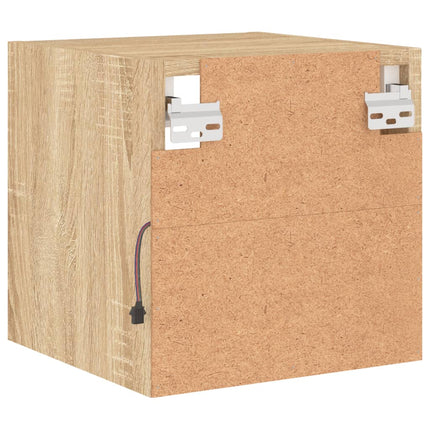 Väggmonterade tv-bänkar LED 2 st sonoma-ek 30x28,5x30 cm