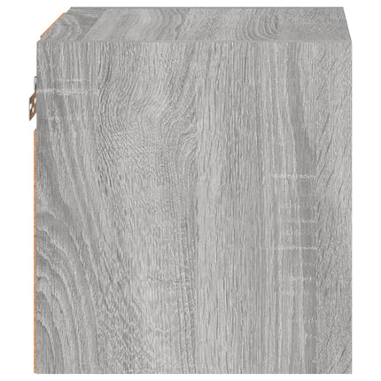 Väggmonterad tv-bänk LED 2 st grå sonoma 30x28,5x30 cm