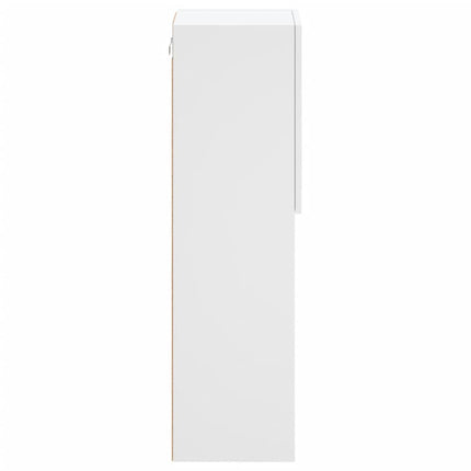 Tv-skåp med LED vit 30,5x30x102 cm
