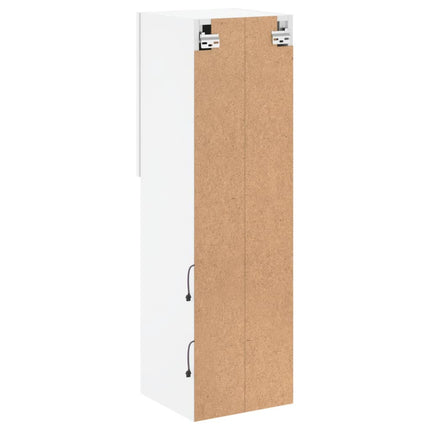 Tv-skåp med LED vit 30,5x30x102 cm