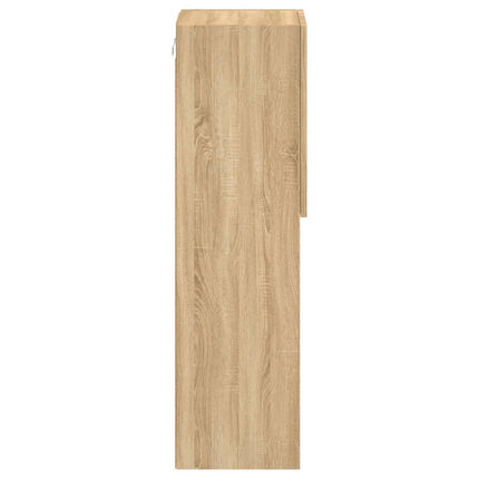 Tv-bänk med LED-belysning 2 st sonoma-ek 30,5x30x102 cm