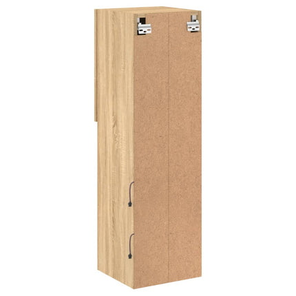 Tv-bänk med LED-belysning 2 st sonoma-ek 30,5x30x102 cm