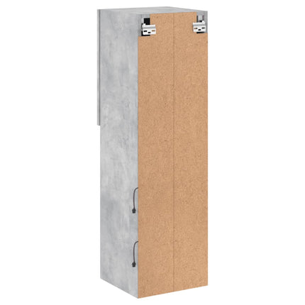 Tv-bänk med LED-belysning betonggrå 30,5x30x102 cm