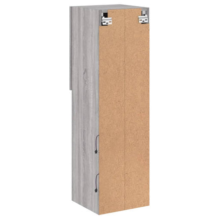TV-bänk med LED-belysning 2 st grå sonoma 30,5x30x102 cm