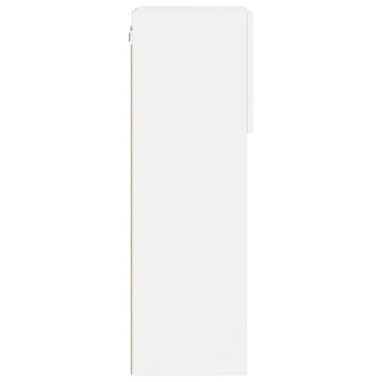 TV-bänk med LED-belysning 2 st vit 40,5x30x90 cm
