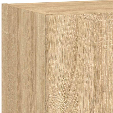 Tv-bänk med LED-belysning 2 st sonoma-ek 40,5x30x90 cm