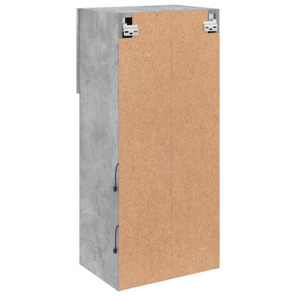 Tv-bänk med LED-belysning betonggrå 40,5x30x90 cm