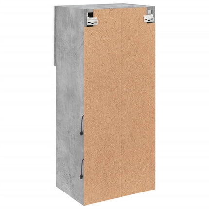 TV-bänk med LED-belysning 2 st betonggrå 40,5x30x90 cm