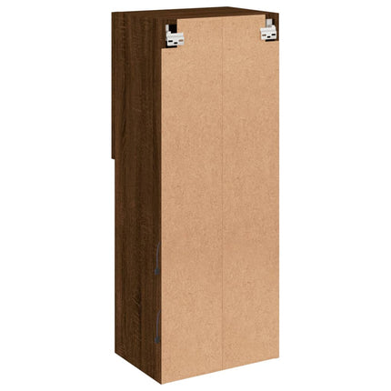 Tv-bänk med LED-belysning brun ek 40,5x30x102 cm
