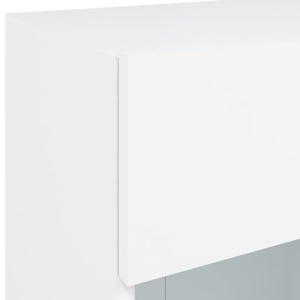 Väggmonterad tv-bänk LED vit 40x30x60,5 cm
