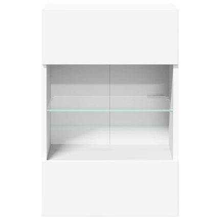Nástenné skrinky s LED osvetlením pre TV 2 st vit 40x30x60,5 cm