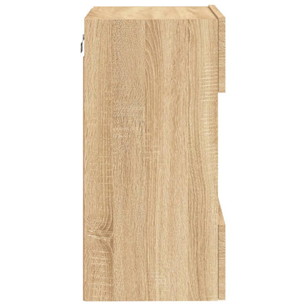 Väggmonterad tv-bänk LED sonoma-ek 40x30x60,5 cm