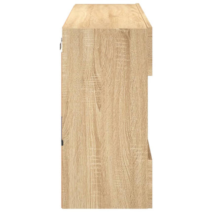 Väggmonterad tv-bänk LED sonoma-ek 98,5x30x60,5 cm