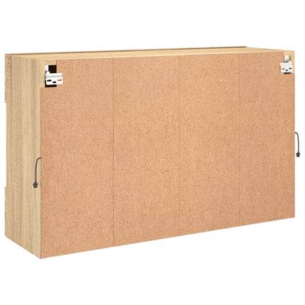 Väggmonterad tv-bänk LED sonoma-ek 98,5x30x60,5 cm