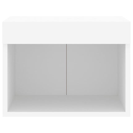 Väggmonterade sängbord LED-lampor 2 st vit