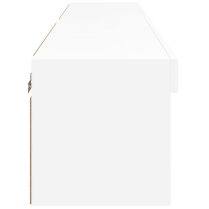Tv-bänk med LED-belysning 2 st vit 60x30x30 cm