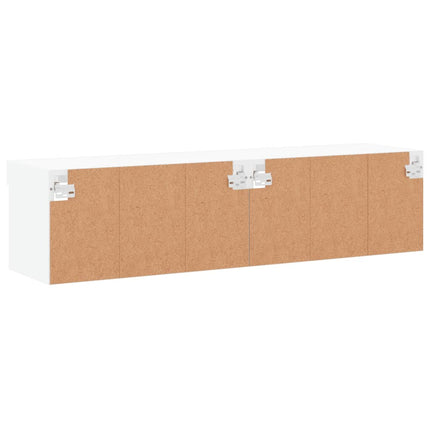 Tv-bänk med LED-belysning 2 st vit 60x30x30 cm