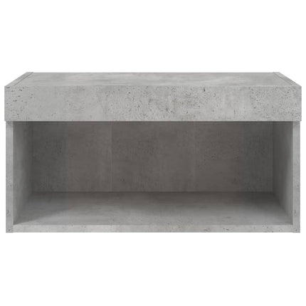 TV-bänk med LED-belysning betonggrå 60x30x30 cm
