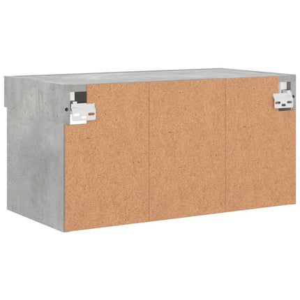 TV-bänk med LED-belysning betonggrå 60x30x30 cm