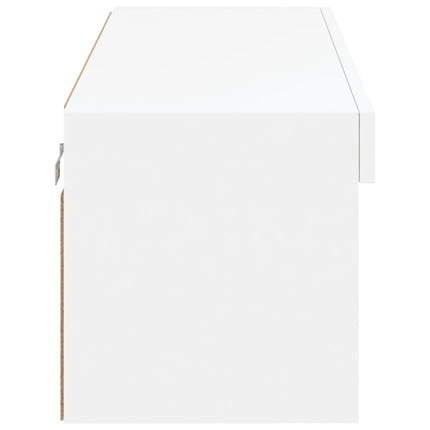 Tv-bänk med LED-belysning vit 100x30x30 cm