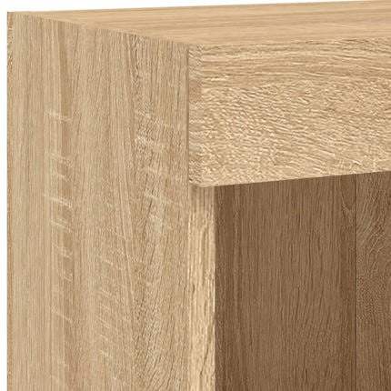 Tv-bänk med LED-belysning 2 st sonoma-ek 100x30x30 cm