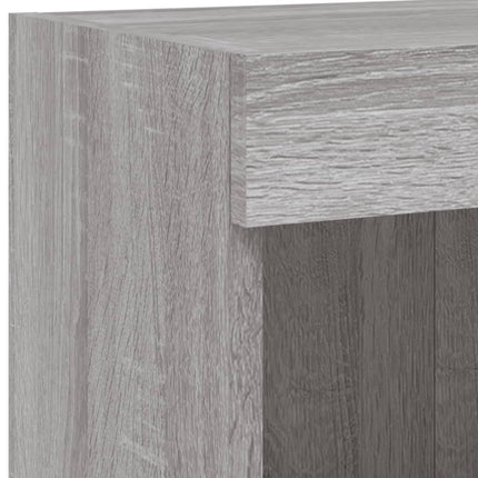 TV-bänk med LED-belysning 2 st grå sonoma 100x30x30 cm