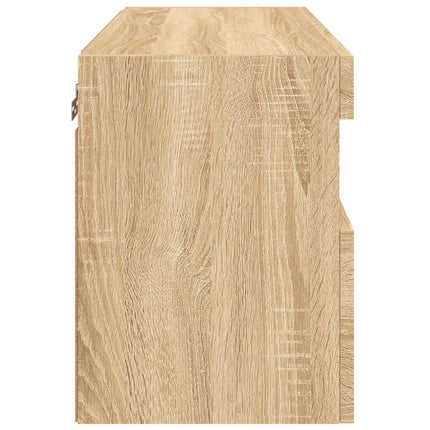 Väggmonterad tv-bänk LED sonoma-ek 60x30x40 cm