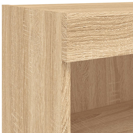 Väggmonterad tv-bänk LED 2 st sonoma-ek 60x30x40 cm