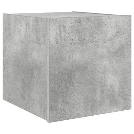 Väggmonterad tv-bänk LED betonggrå 30,5x35x30 cm