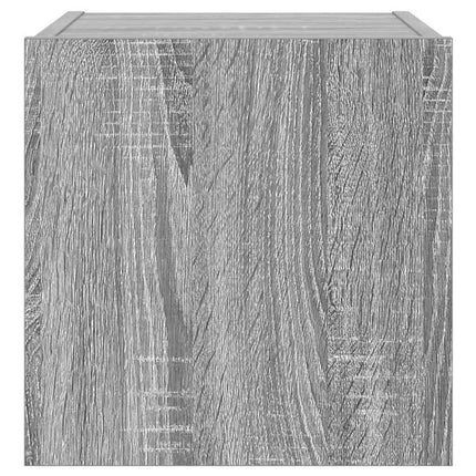Väggmonterad tv-bänk LED grå sonoma 30,5x35x30 cm