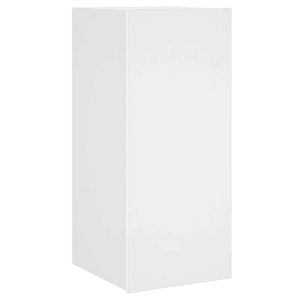 Väggmonterad tv-bänk LED vit 30,5x35x70 cm