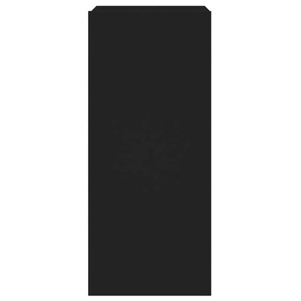 Väggmonterad tv-bänk LED svart 30,5x35x70 cm