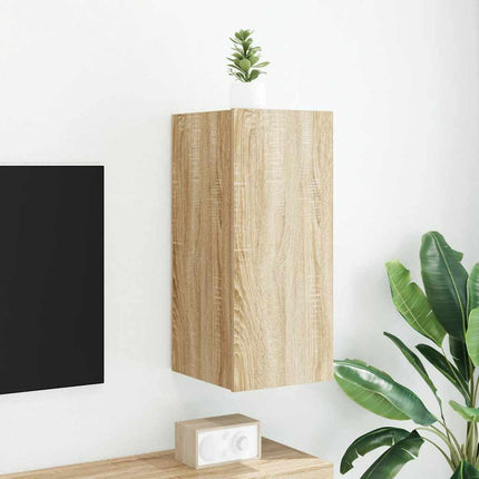 Väggmonterad tv-bänk LED sonoma-ek 30,5x35x70 cm