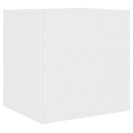 Väggmonterad tv-bänk LED vit 40,5x35x40 cm