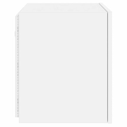 Väggmonterad tv-bänk LED vit 40,5x35x40 cm